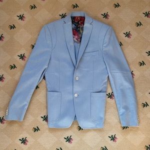 David Batman light blue blazer